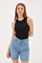 Sleeveless zero collar black women's crop 0479-2y5 - 4