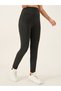 Plain Leggings with Waist Zipper Pocket - 2