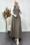 بدلة سترة Tansel Fabric Efil Efil - كاكي - 3