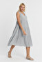 Muslin Avlonya Dress - Midi Dress with Straps - 3010 - 5