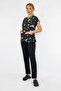 Unisex Black Planet Patterned Master Lycra Doctor Nurse Scrubs Uniform Set