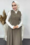 بدلة سترة Tansel Fabric Efil Efil - كاكي - 2
