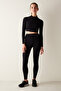 Rhodes Zippered Black Tights - 5