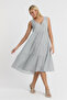 Muslin Avlonya Dress - Midi Dress with Straps - 3010 - 4