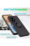 Honor 200 Pro Compatible Case with Ring Stand Extra Impact Protection Hard Silicone Cover - Navy Blue - 5