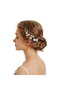 Lanthe Handmade Leaf and Flower Detailed Promise Engagement Wedding Wedding Elegant Bridal Hair Accessory