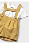 Baby Boy Shirt Jumpsuit Set Mustard 1213 - 2