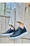 Ba0547 Thick High Sole Black White Lace-Up Sports Men's Shoes - 3