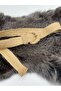 Beige wicker women's belt