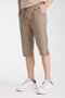 Men's Cotton Linen Bermuda Capri Long Shorts with Elastic Waist Below the Knee - 2