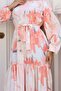 Patterned Hijab Dress Salmon 558 - 3