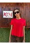 5 Pack Basic Women's Tshirt (Pink, White, Black, Green, Red) - 6