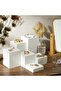 6 Pcs White Acrylic Display Risers Cube Square Jewelry Nesting Risers with Hollow Bottoms - 6