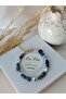 Blue - Navy Blue Lapis Lazuli Stone Color Special Design Natural Stone Porcelain Bead Bracelet - 6
