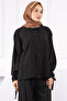 Black Slit Tunic Trousers Suit - 4