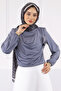 Sandy Blouse with Gray Rose Accessories - 3