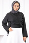 Black Waist Tie Shirt - 4