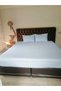 Akarca Home Ranforce Fitted Sheet Set Single Blue with Pillowcase - 3