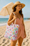 Fruit Patterned Zippered Shoulder Strap 45x40 cm Pink Beach Bag - 2