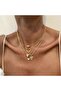 Yasna 5-Piece Gold Heart Chain Necklace Set