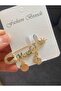 Plated Mashallah Written White Stone Crown Model Baby Lapel Pin 5 cm Tysysh0009