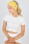 Women's Cotton Combed Non-Slip Flexible Extra Thin Reflects Style Sports Sweat Hair Band - 4