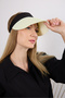 Women's Foldable Wide Brim Straw Visor Beach Hat - 4