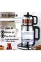 Electric Tea Maker 2.0L Glass Kettle & 1.0L Teapot, Keep Warm, SS Filter, Dual Layer Base - 3
