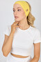White Short Sleeve Crew Neck Fitted Camisole Crop + Bandana Set 100% Cotton, Flexible and Comfortable - 4