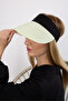Women's Foldable Wide Brim Straw Visor Beach Hat - 6