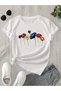 Trendy Round Neck T-Shirt for Women - 100% Cotton Premium Tshirt with Vibrant Motif Pattern - 2