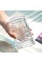 Embossed Drinking Glasses, 4 Pack Crystal, Romantic Vintage Glassware Set for Beverages - 2