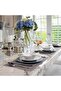 Hammered Silverware Set, 4-Piece Modern Black 18/10 Stainless Steel Flatware Set - 6