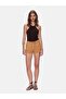 Basic Gabardine Regular Mini Σορτς σε καφέ χρώμα