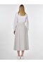Embroidery Embroidered Canvas Skirt Light Gray - 4