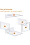 Storage Acrylic Shoe Box With Magnetic Door, 6-Pack Front Open, Transparent Plastic Foldable Stacka - 3