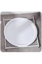 White round steel table, tray table, tea table, bedside table, 45x53x45cm (white) - 6