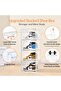 Shoe Storage Box, Clear Shoe Organizer for Closet, Stackable Shoe Boxes Storage Bins, Foldable Shoe - 7