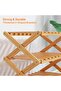 Foldable 3-Tier Bamboo Shoe Rack Multipurpose, Foldable Shoe Rack Stackable Shoe Shelf Holder Free Standing Shoe Rack Sturdy & Beautiful - 5