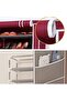 10-Tier Shoe Cabinet | Foldable Shoe Rack Storage Box for 27 Pairs | Portable Shoe Organizer with Cover | Space Saving Shoe Stand for Entryway, Closet & Bedroom | Red - 3