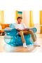 66503NP Inflatable Armchair, 109 cm x 109 cm x 79 cm Size, Transparent Blue - 2