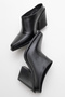 Dericlub Women's Heeled Western Slippers Real Leather Zy 8042 Black - 6