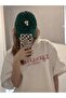 Women's Floral Printed Oversize Short Sleeve White Pinterest Tshirt - 2