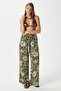 Women's Talia Green Elastic Waist 100% Viscose Summer Trousers - 5