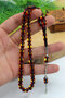 Yellow Red Vernier Alpaca Tasseled Capsule Cut Powder Amber Prayer Beads 201024097 - 3