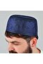 Mevlidhan Namaz Takkesi Topbaş Hafız Embroidered Navy Blue - 2