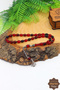Red Black Moire Barley Tiny Model Silver Tasseled Squeeze Amber Prayer Beads 201024078 - 3