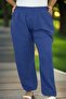 Elastic Waist Full Legs Drawn Cord Lycra Extra Large Size Cotton Aerobic Pants - 6