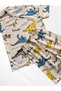 Boys' Cotton Fabric Beige Color Dinosaurs Patterned Short Sleeve Shorts Summer Pajama Set - 3