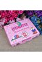 Children's Prayer Rug and Educational Book Prayer Set - Pink 45X82 cm - 110 Gr - Prayer Beads